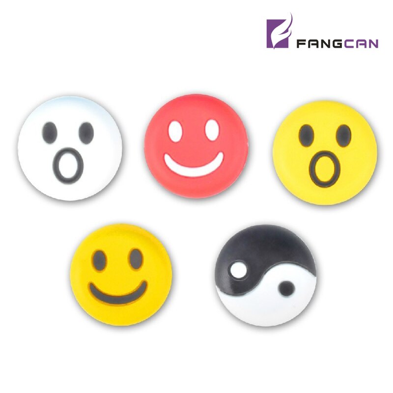 6 Stk/partij Fangcan Silicone Tennis Vibratie Demper Schokabsorptie Leuke Gezichtsuitdrukking Tennis Racket Dampener