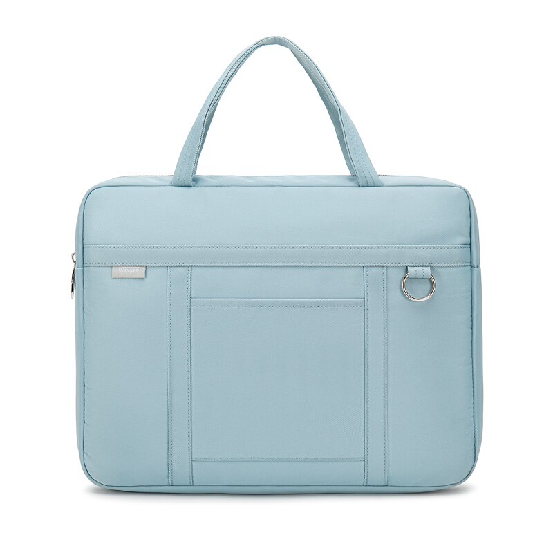 Shouldcat Laptop Tas 14 Inch Waterdichte Effen Kleur Notebook Tas A4 Document Aktetas Tas: Sky blue