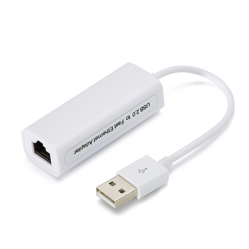 USB to RJ45 Ethernet Cable Splitter Extend Adapter Micro USB2.0 100Mbps Network Card for Tablet Laptop PC Computer Android: WHITE