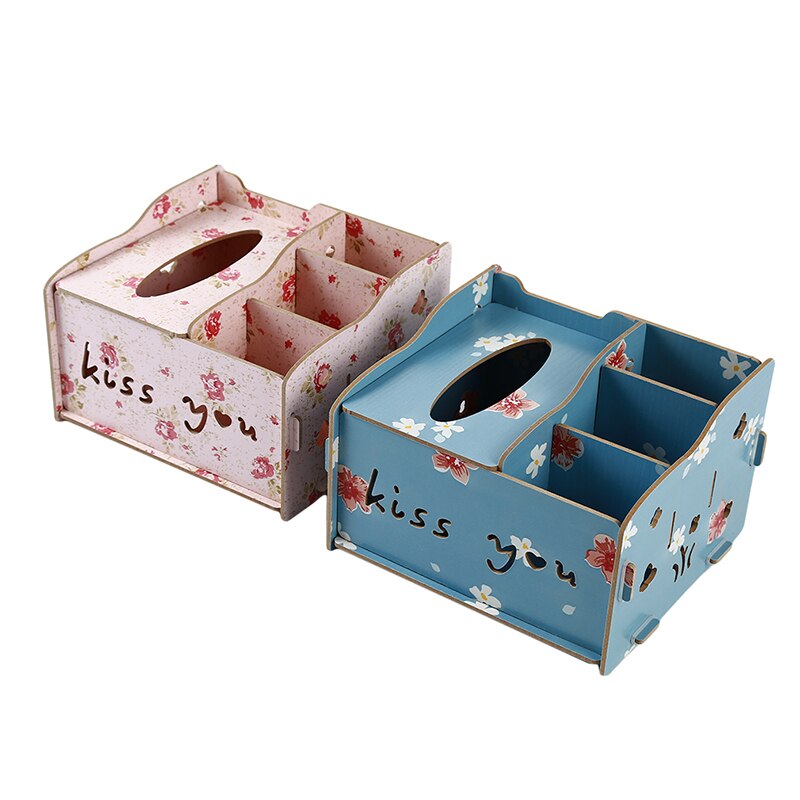 DIY Tissue Box Cover Wood Napkin Holder Tissue Dispenser Living Room Desktop Debris Organizer Phone Remote Control Storage Box