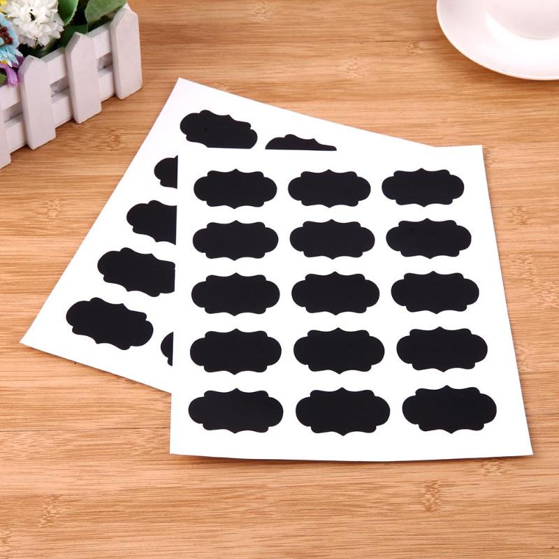 15 Stks/set Craft Labels Blackboard Sticker Schoolbord Plakken Decals Voor Keuken Jar Box Organizer Muurstickers Home Decor