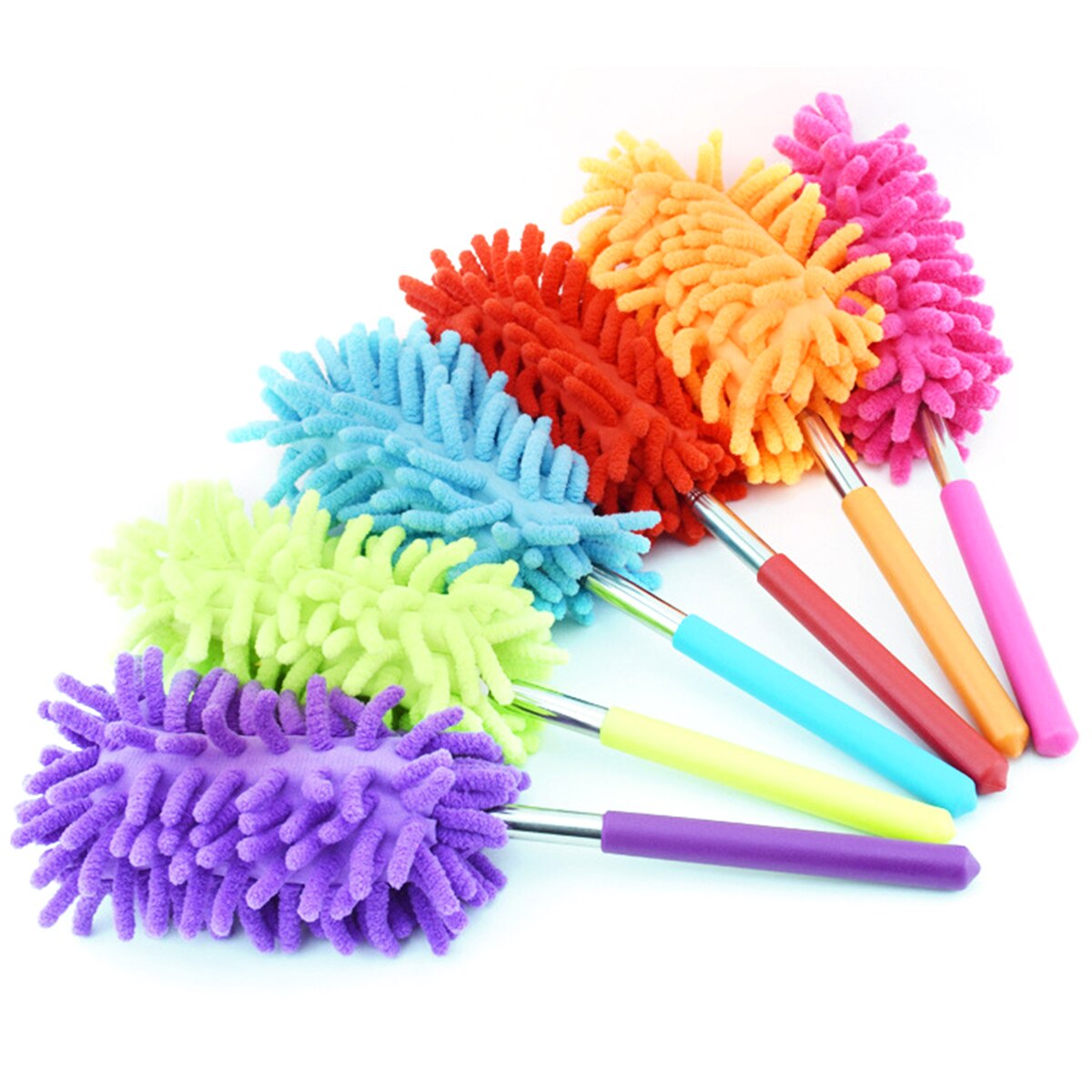 Extendable Telescopic Microfibre Duster Cleaning Brush Washable Table Car Anti-Static House Cleaning Brush 27-75 cm