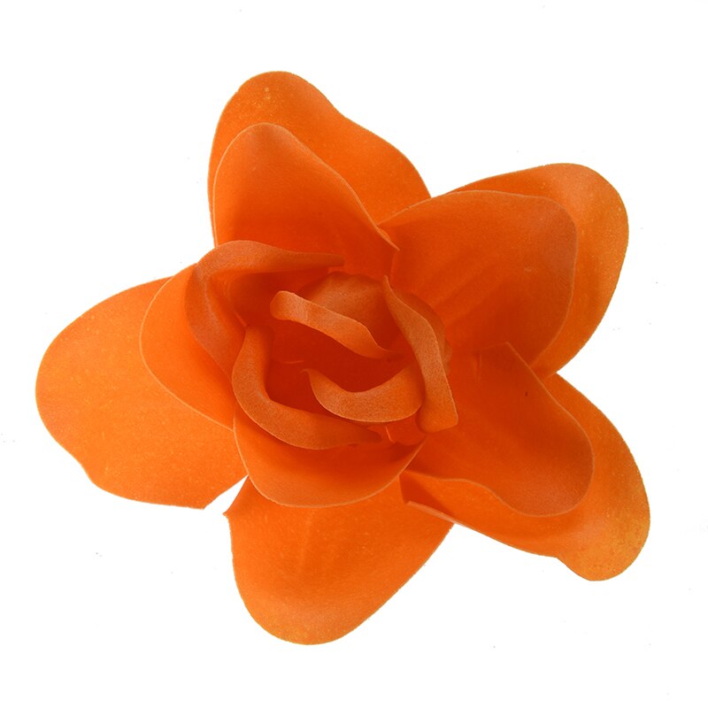 6 stuks badzeep met rozengeur, oranje bloemblaadjes, hartvormig doosje