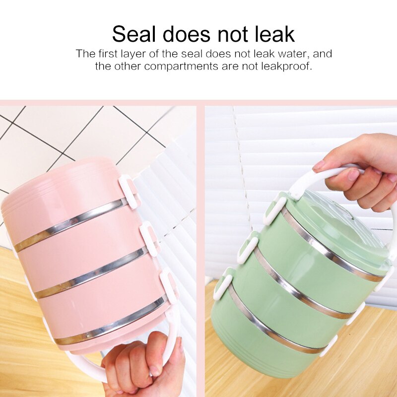 Multi-layer Lunch Box Simple Fine Craftsmanship Silicone Seal Good Sealing Function Silicone Plastic Wrap