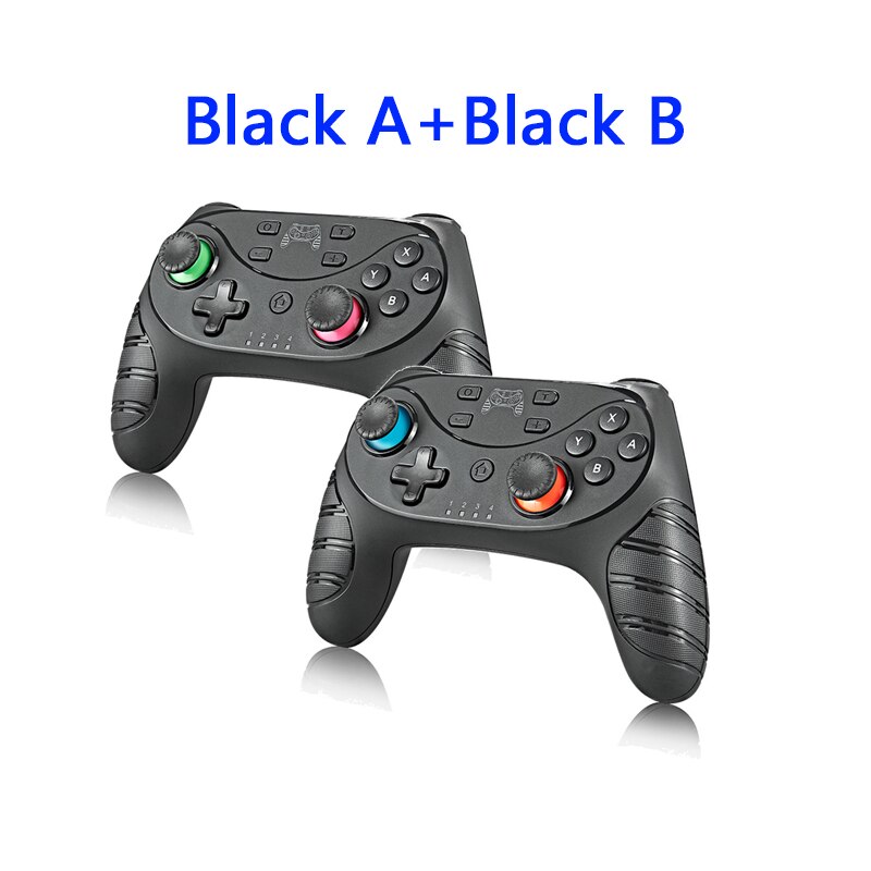 Mando inalámbrico Bluetooth para consola n-Switch Pro Lite, compatible con NS Switch, videojuego, Joystick USB, pc: Black A add Black B