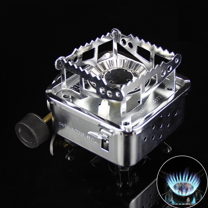 Small Camping Stove Gas Burners Outdoor Camping Picnic Portable Gas Stove Stainless Steel Cookware BOM666