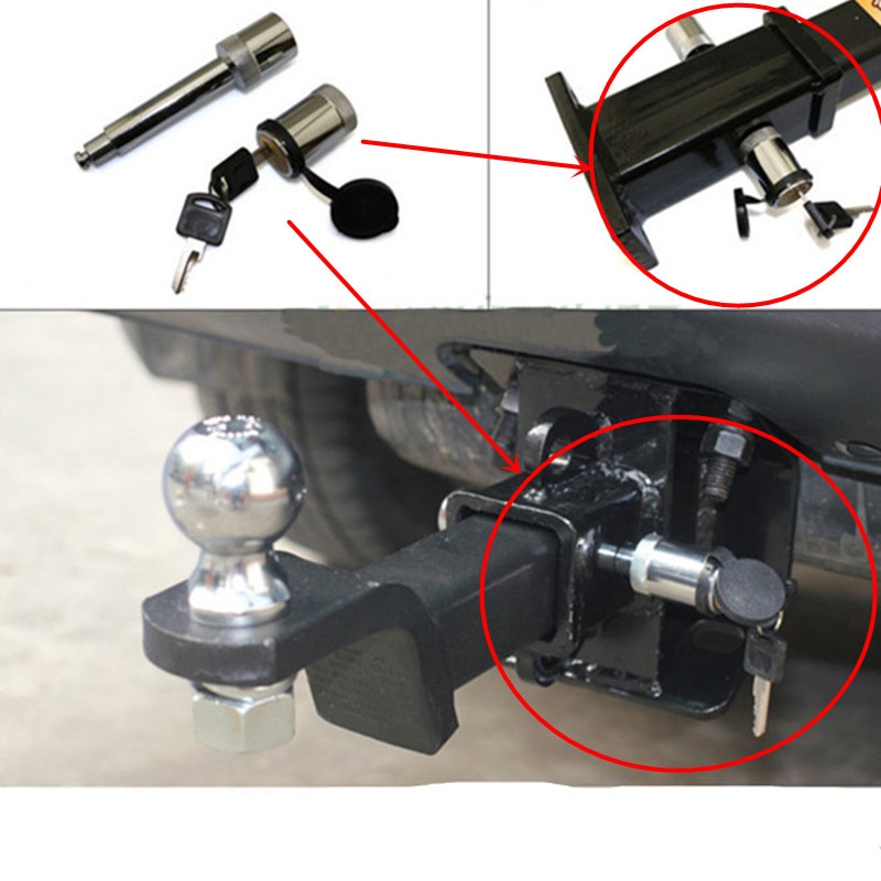 Anhængertræk tunge træk pin lås lås aftagelig trailer kuglemontering 5/8 "lige træk pin lås 16 mm trailerdele