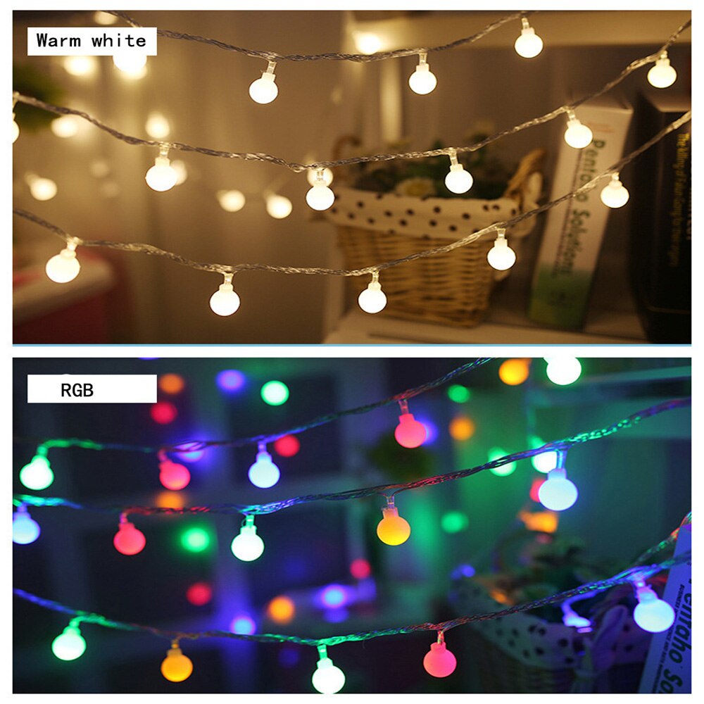 20 led-snörade sagoljus plastglob festong led-lampor dekoration bröllop julfest girlander batteri nattlampa 2.5m