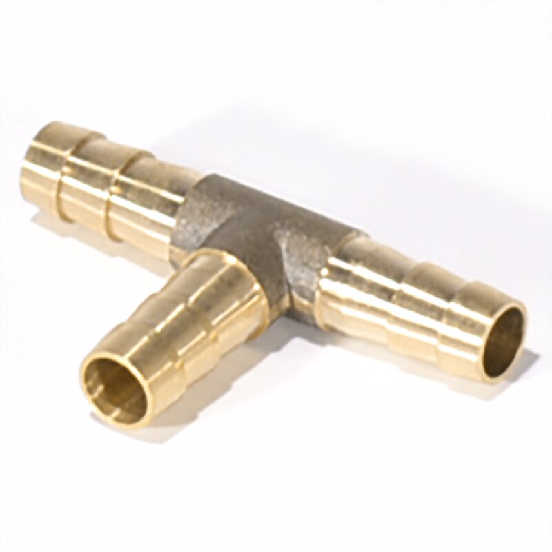 6mm 8mm 10mm 12mm Solid Brass T Piece 3 Way Fuel Hose Joiner Connector For Air Oil Gas Fuel Fuids