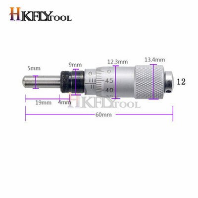 0-13mm runde nåle type tråd mikrometer hoved måle værktøj 0 - 6.5mm område gauge nøjagtighed 0.01mm flad tråd: Nej .12 0-13mm