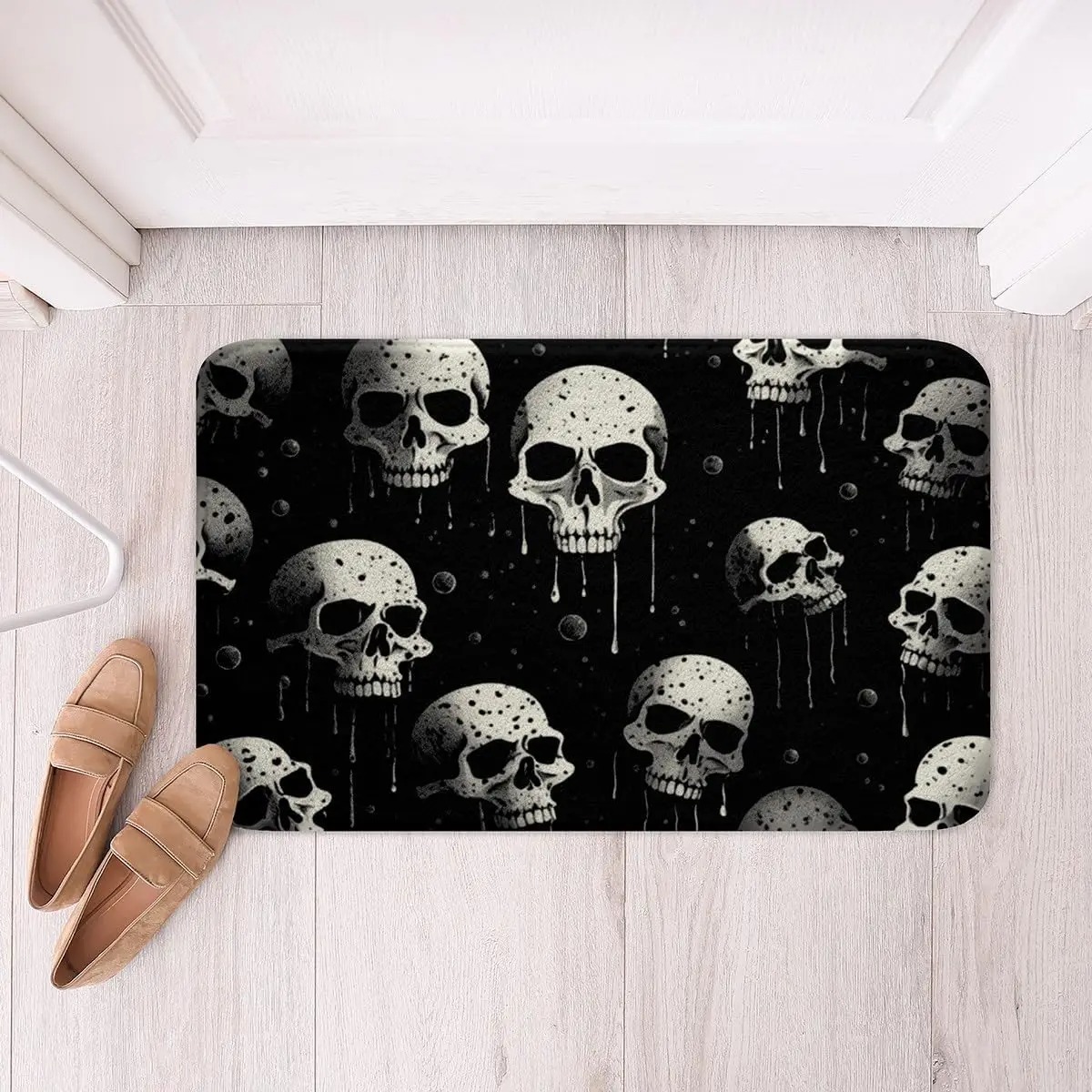 Vivid Cherry Bathroom Rug Delicious Fruits Pattern Entrance Floor Mat Bathroom Absorbent Foot Door Mat Decoration: 1 m2 / Burgundy