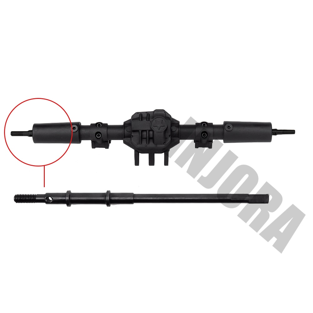 Injora rc bil bageste lige komplette aksel til 1:10 rc crawler axial scx 10 ii 90046 90047 opgraderingsdele