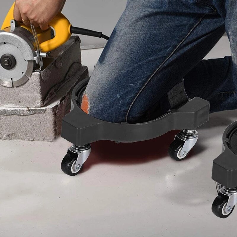 Rolling Knie Pads Verstelbare Riem Knie Bescherming Pads Met Wielen Universele Wiel Knielen Pad Borstel Muur Veiligheid Levert: Black