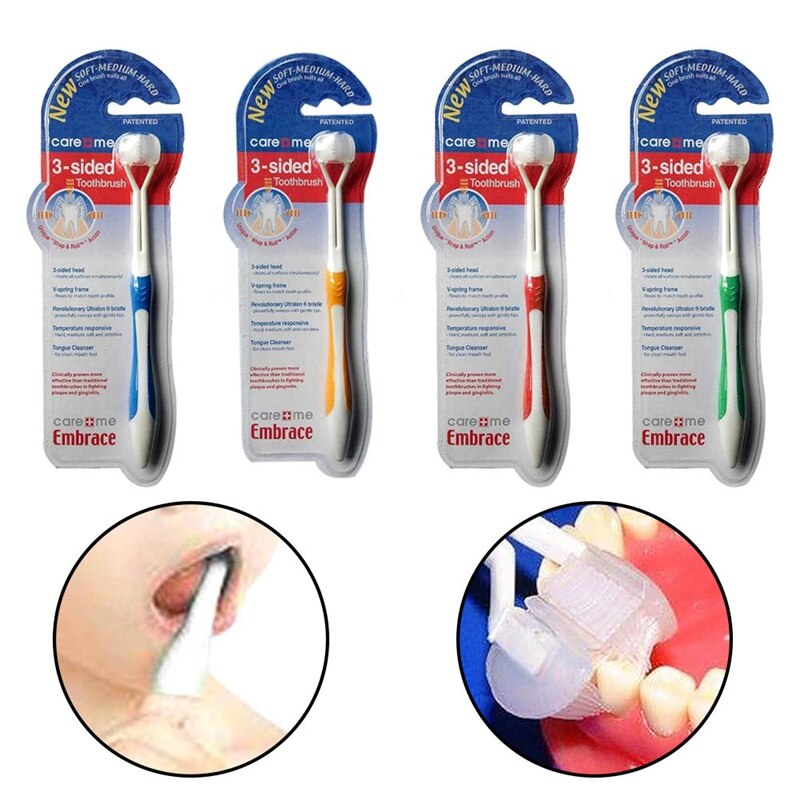 Ultrafine Soft Children Baby Toothbrush 3 Sided Toothbrush For Girls Boys Health Teeth 4 colors