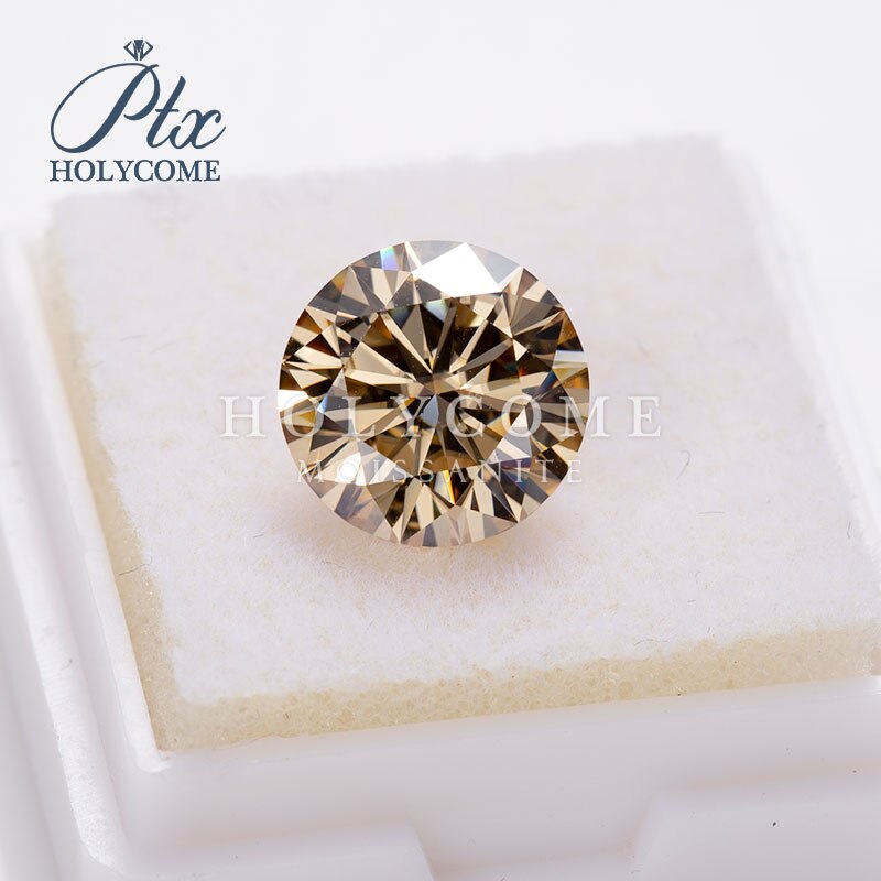 5mm round Cut champagne round Stone Loose Moissanite supplier factory direct supply Diamond