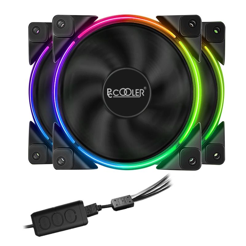 Pcooler 3/Pack 120m RGB Fan 5V 3pin FRGB PWM Ruhig Address Fans 12cm Computer Kühlung fan Für CPU Kühler Flüssigkeit Kühlung