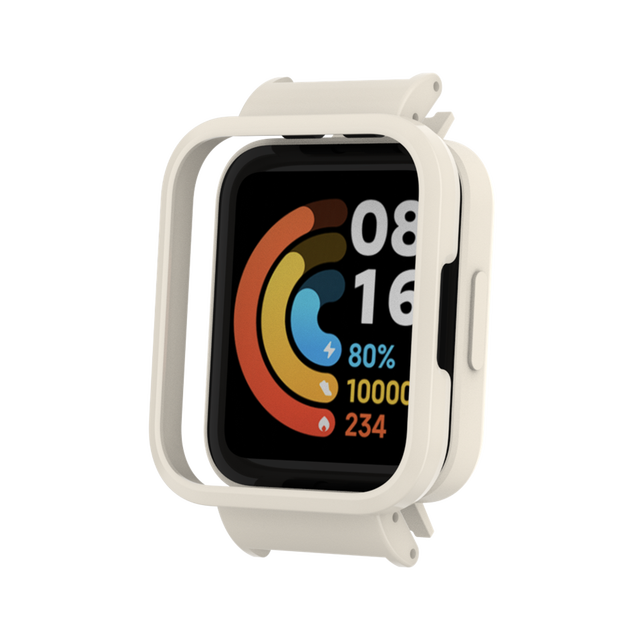 Coque de protection antichoc en acier inoxydable, pour Xiaomi Redmi Watch 2 Lite, cadre métallique: white / Redmi Watch 2