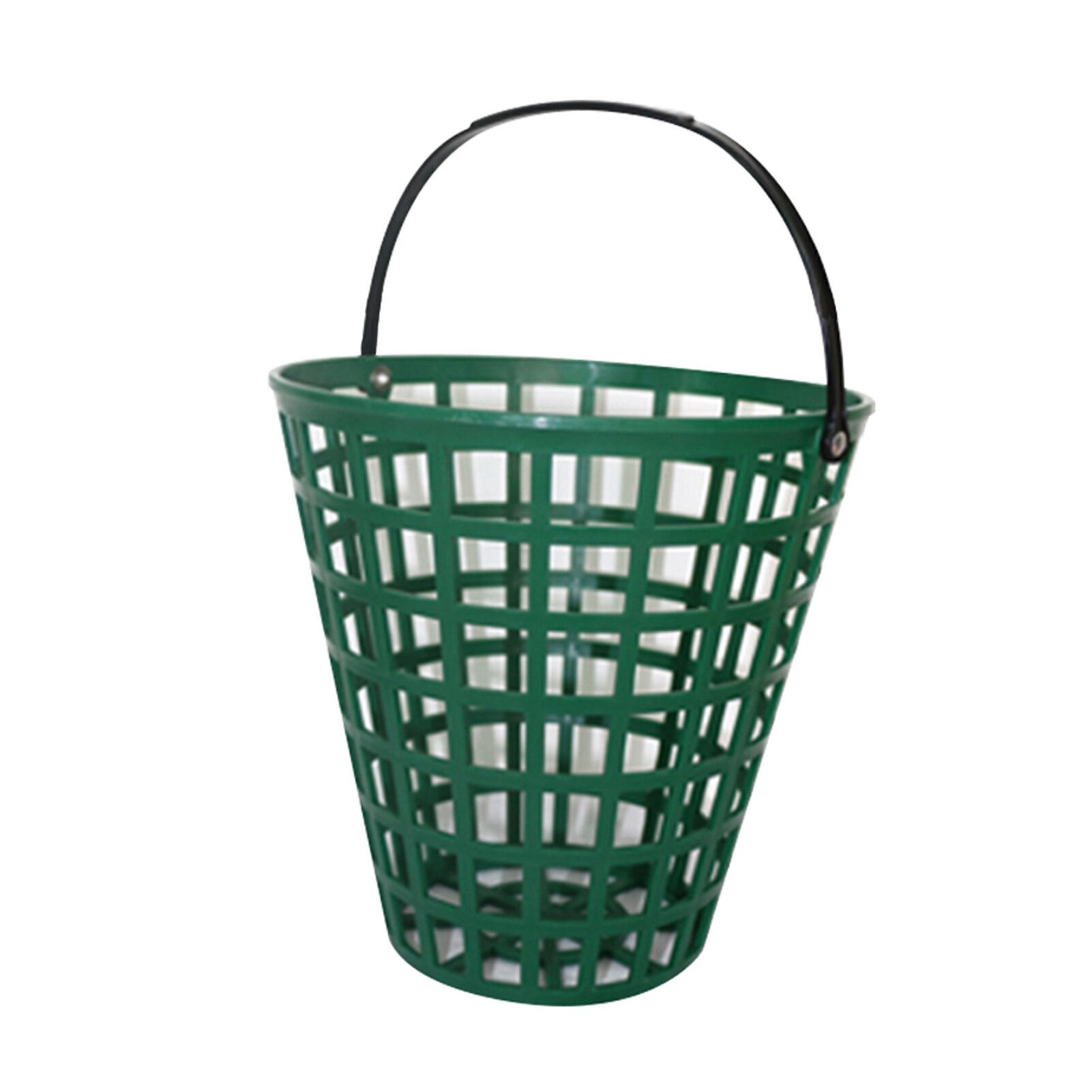 Outdoor Golf Ball Basket Nylon With Handle Large Capacity Green Stackable Storage Container Portable Clubs Home Space Saving: 100