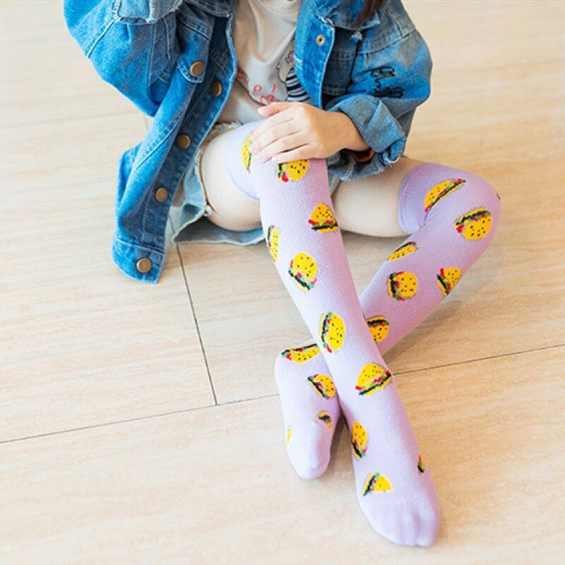 Mädchen Socken 2-12 Jahre Alt Baumwolle Knie Hohe Socken Schöne Lange kinder Knie Socken Kinder Mädchen Todder baby Socken
