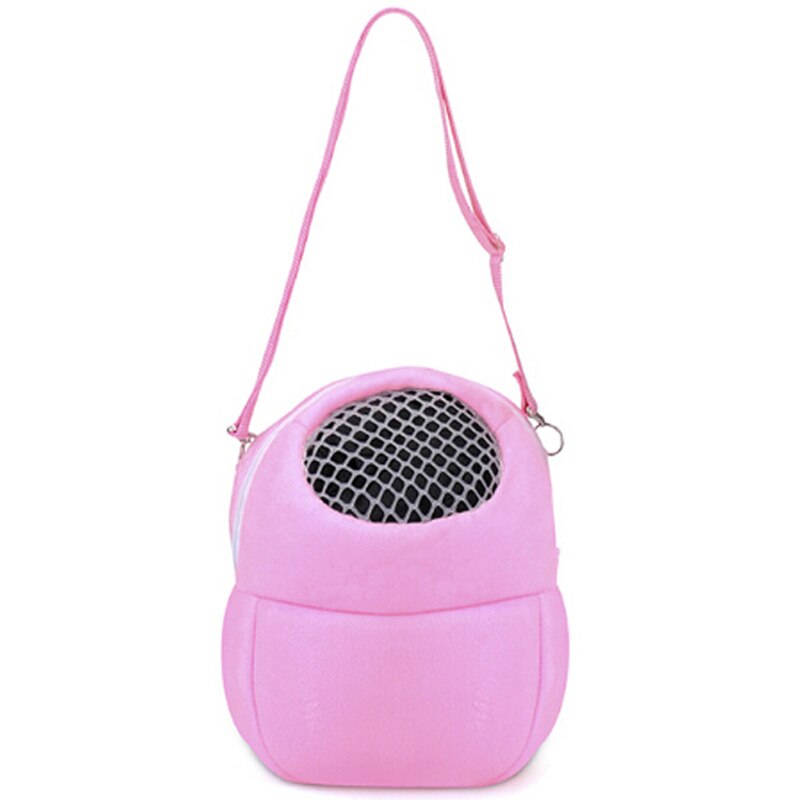 Small Pet Carrier Rabbit Cage Hamster Chinchilla Travel Warm Bags Cages Guinea Pig Carry Pouch Bag Breathable Pig Carry Bag: Pink / M