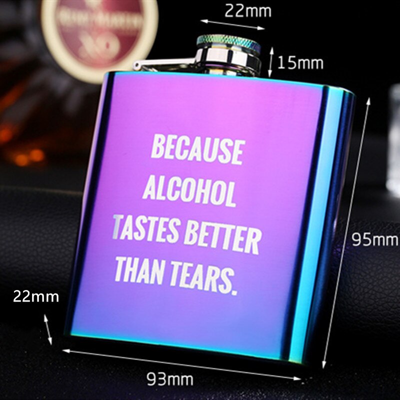6 oz Portable Stainless Steel Lady Hip Flask Whiskey Wine Alcohol Woman Flagon Bottle Travel Drinkware For