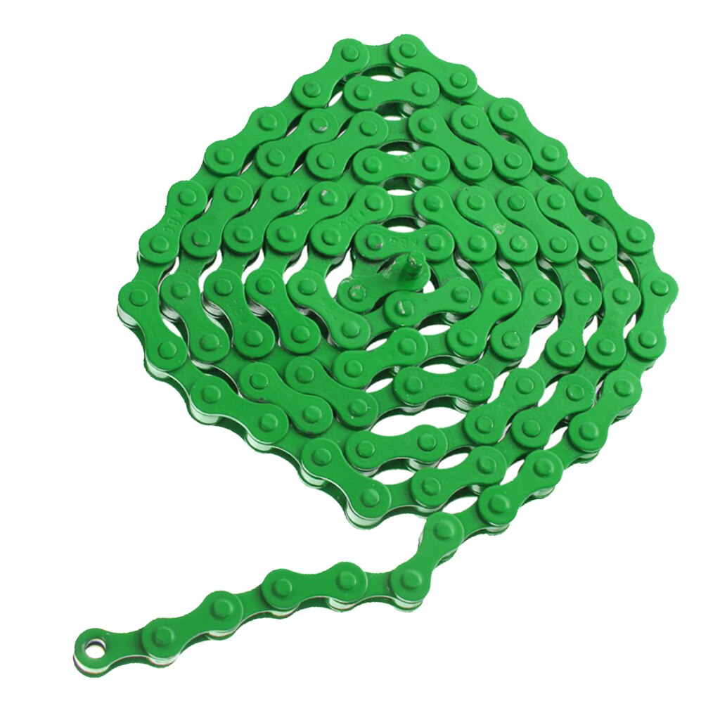 Bike Chain Fixed Gear Track BMX Single Speed Chains 1/2' X 1/8' Green Color