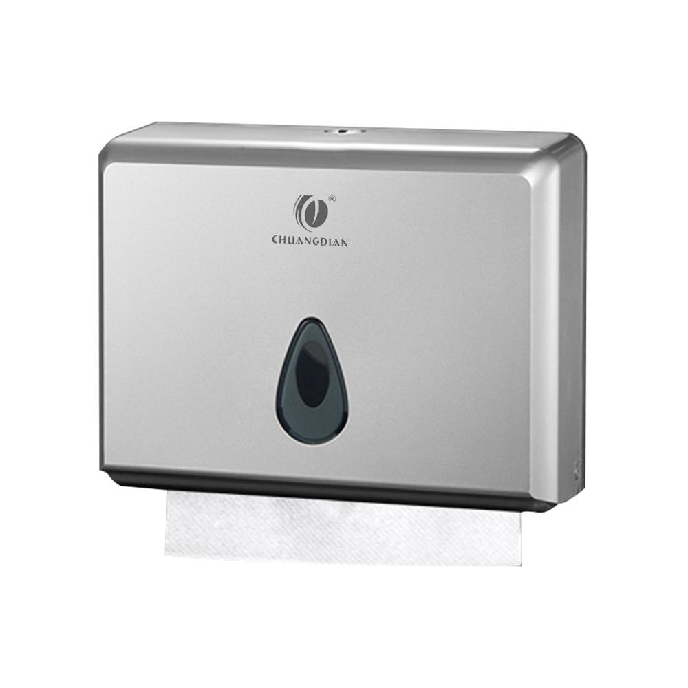 Household Roll Paper Box, Hotel, Wall-Mounted Bathroom Toilet, Bathroom Waterproof Plastic Rectangular Tissue Box, Tissue Holder: Metallic silver