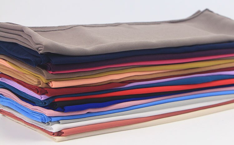 10 kpl/erä sifonkihuivi, kaksipuoleiset hijab-muslimihuivit, 47 väriä , 180*75cm: Default Title