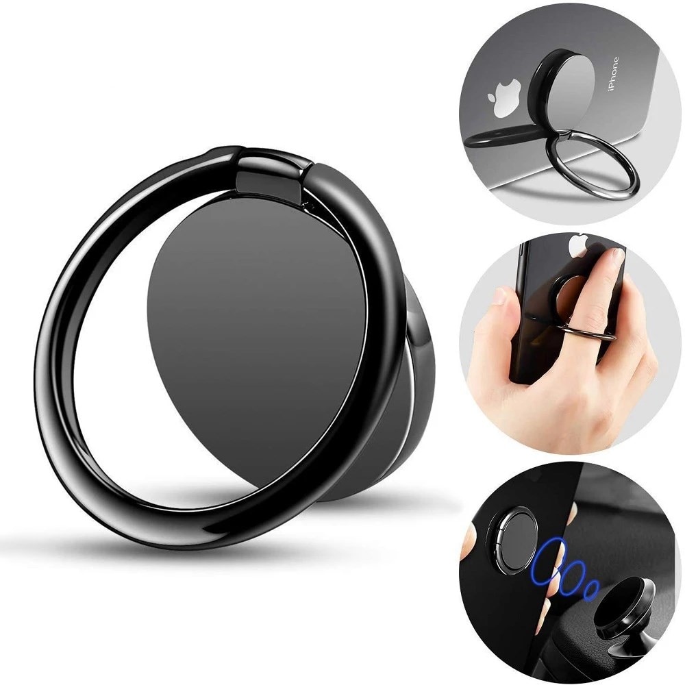 Supporto per telefono con anello per dito supporto da tavolo con rotazione a 360 gradi per supporto magnetico per telefono per auto supporto universale per anello per cellulare in metallo