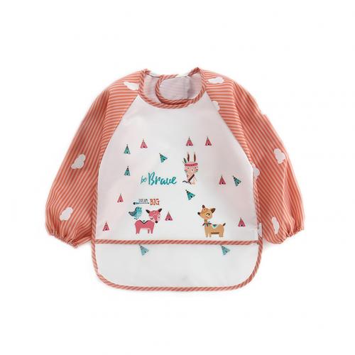 Baby Jungen Mädchen lang Ärmel Wasserdicht Fütterung Kunst Schürze Lätzchen Kittel Lätzchen freundlicher essen Brust Kind Baby Kleidung Wasserdicht: Dreieck Hase