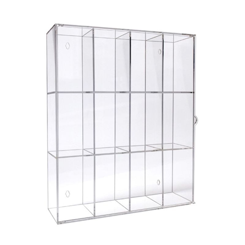 12 grades de acrílico claro modelo brinquedo caso exibição figuras ação dustproof vitrine collectibles mostrar caixa