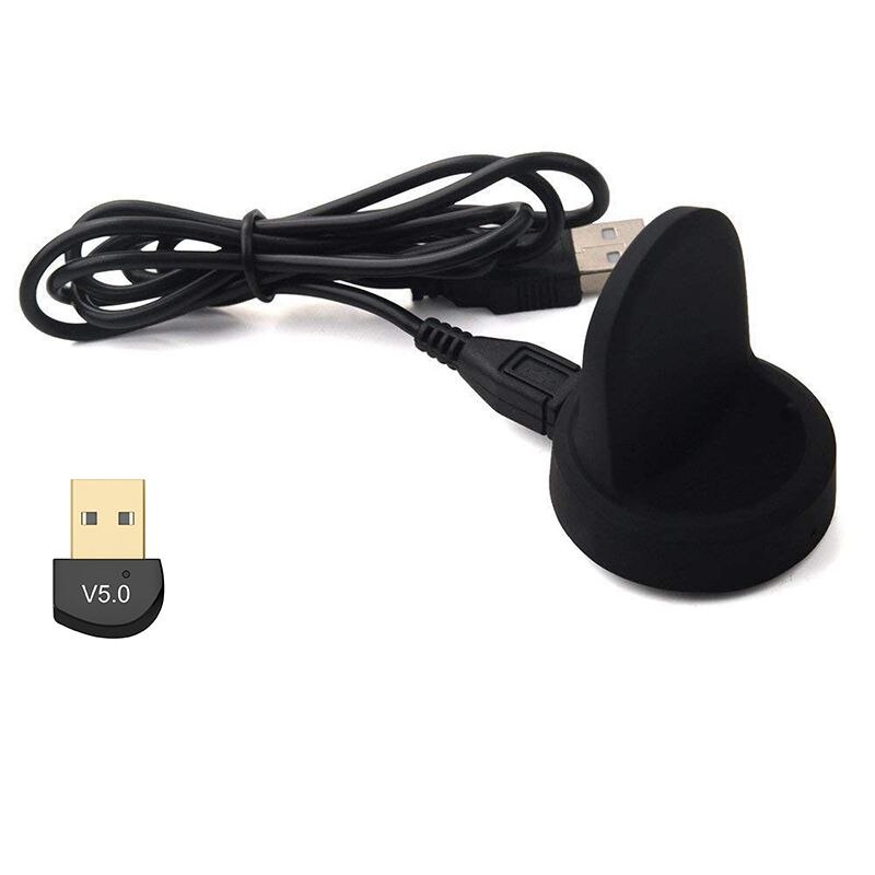 Replacement Charging Dock (Black) with USB 5.0 Bluetooth Adapter