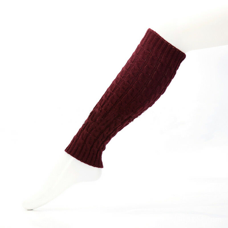 Frauen Damen Winter warm stricken Hohe Knie Bein Wärmer Häkeln Stiefel Socken schlapp Schwarz Weiß Beige Rosa