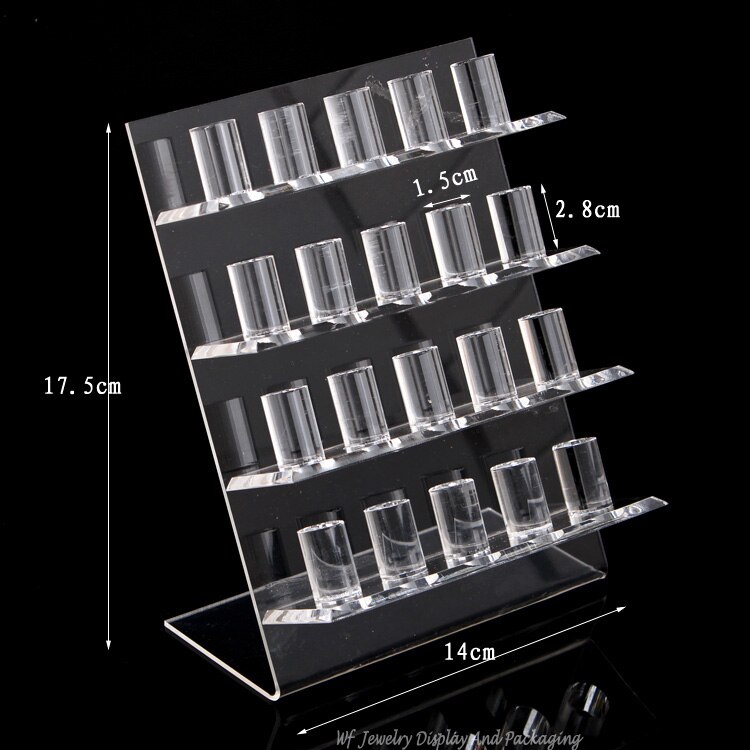 Akryl 4- lags ring display stativ 20- ringe holdere ring organisator smykker display rack hylde ring beslag