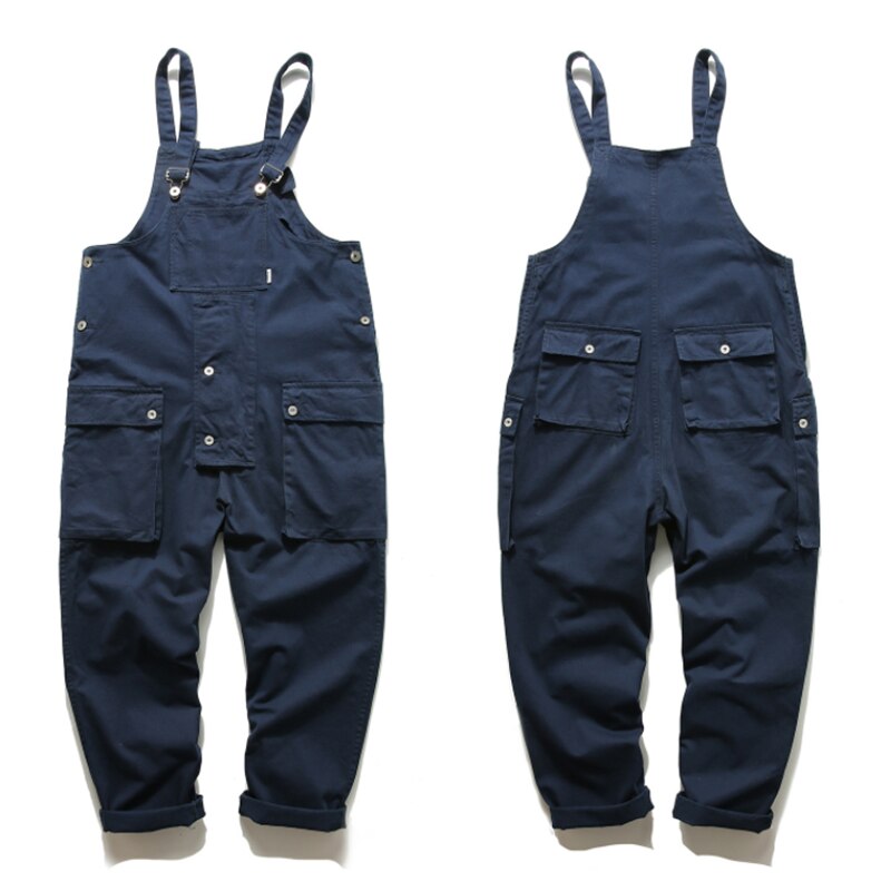 Amekaji-monos siameses Vintage para hombre, mono informal de una pieza, pantalones holgados de: XXL / Azul oscuro
