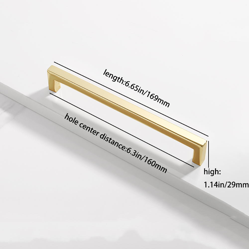 Square bright gold,silver, black cabinet door handle kitchen cabinet drawer closet extension aluminum handle: PURPLE