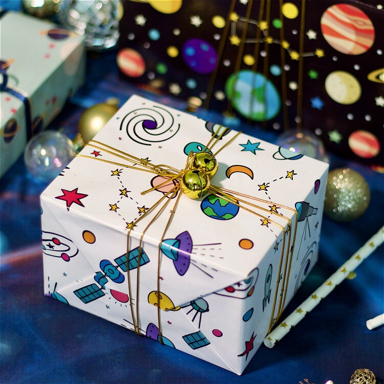 Galaxy Wrapping Paper Gradient decoration paper luxurious ombre Christmas series Wedding wrapping paper