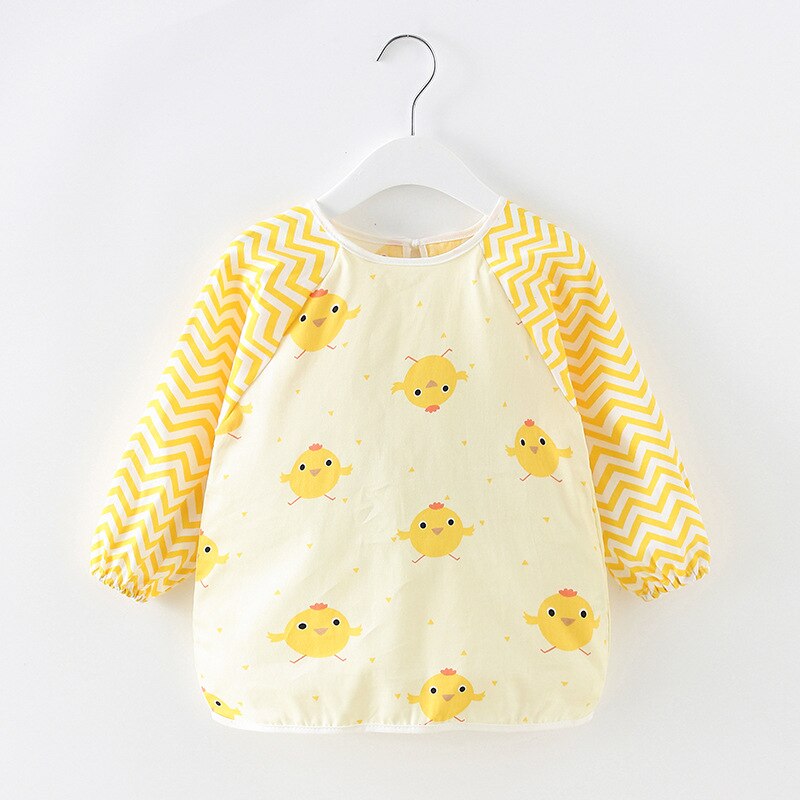 Bandana haklappar söta tecknade baby haklappar vattentäta spädbarn äta barn ritar långärmad förkläde baby självmatande haklapp: 3