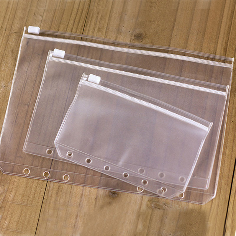 5 stk / mye arkivarrangør lagringsmappe standard gjennomsiktig pvc løvpose med selvformet glidelås arkiveringsdokument
