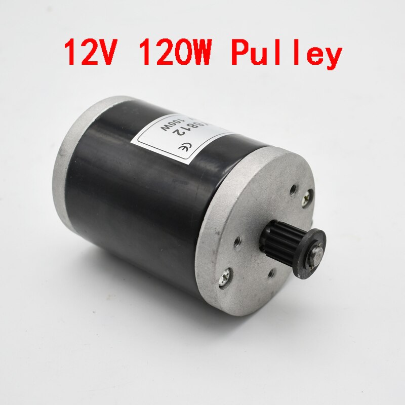 MY6812 DC 12V 24V 150W 120W 100W permanent magnethigh speed Motor Electric Scooter Balance Car E Bicycle Motor DIY Parts: 12V 120W Pulley