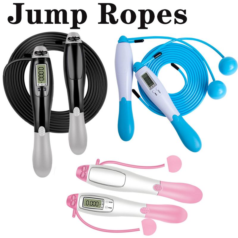 Dual-purpose Adjustable Jump Rope Intelligent Electronic Counting Rope Skipping Sports Fitness Cordless Steel Wire Skipping Rope
