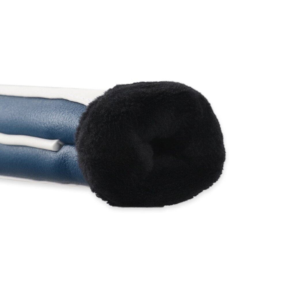 Golf Alignment Stick Cover White Stripe Leather Blue Golf Club Cover