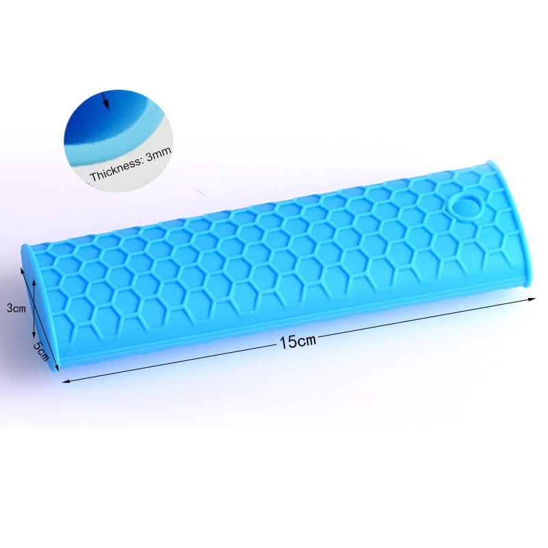 Köksredskap delar silikon halkskivan pannhandtag hållbara köketillbehör 1pc handtag hållare kastrulle hållare ärm