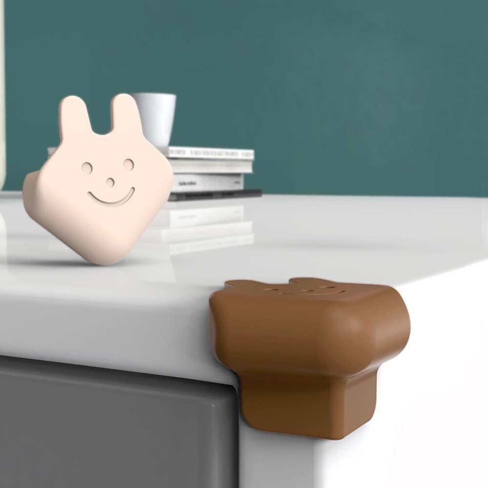 Protection d'angle de bureau en Silicone souple, tête de lapin, pour enfants, Protection d'angle, bord de Table, Anti-Collision