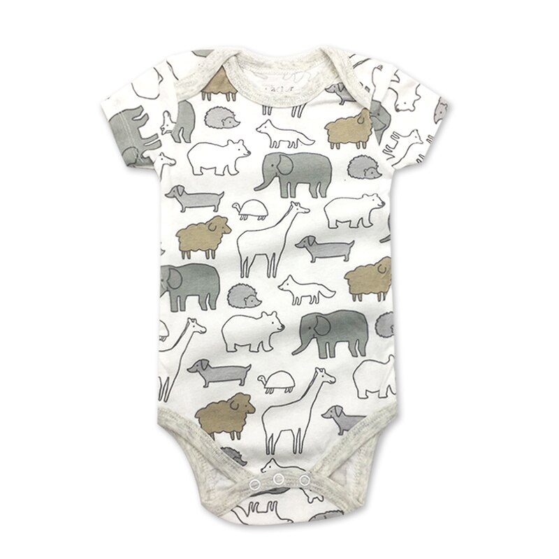 Barboteuse à manches courtes pour bébé garçon, 5 pièces/lot, barboteuse en coton pour -né