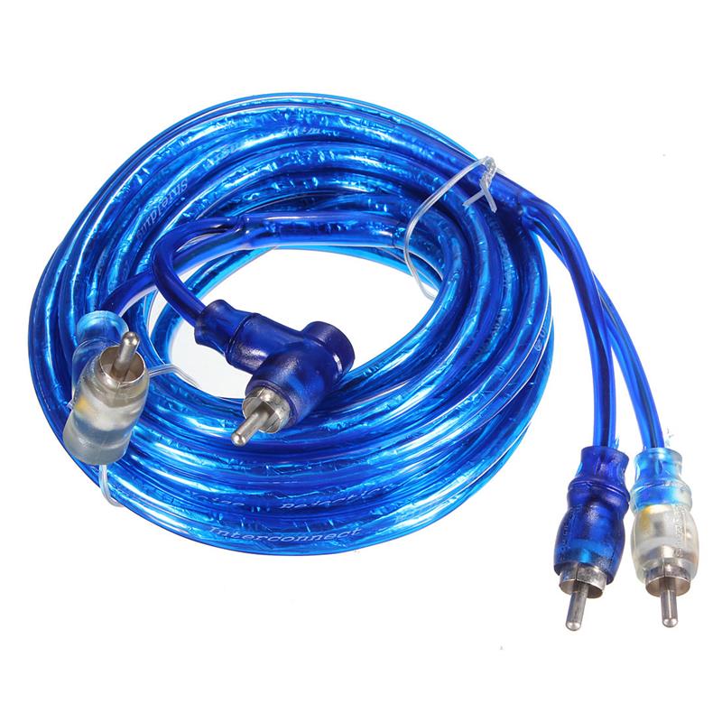 Kit de cableado de amplificador completo para coche, juego de subwoofer estéreo para coche, medidor de líneas para altavoces Subwoofers Universal