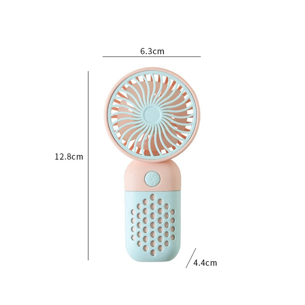 Neuer USB-Lüftungs Ventilator tragbarer kleiner Lüfter wiederauf ladbarer Mini-Handl üfter Taschen Format geräuscharm kleiner elektrischer Ventilator Schüler Dormitor: Blau