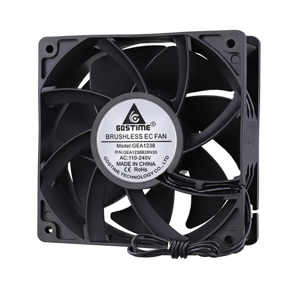 1 Pcs Ac 110V 115V 120V 220V 240V Radiator Cooler Fans 12Cm 12038 Bal ec Borstelloze Koelventilator 120Mm 120Mm X 38Mm