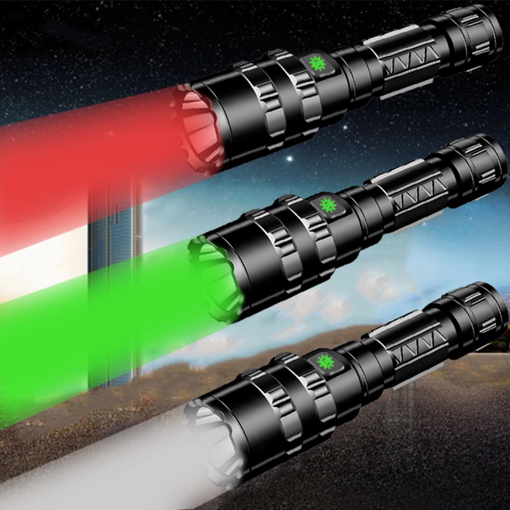 USB Rechargable Mini LED Flashlight 3 Lighting Mode Waterproof Torch Telescopic Zoom Stylish Portable Suit for Night Lighting