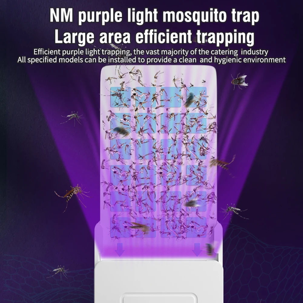 Flygande insektsfälla uv-lockmedel plug-in myggdödare fruktflugor fluginsektsfångare giftfri klibbig fälla med nattlampa